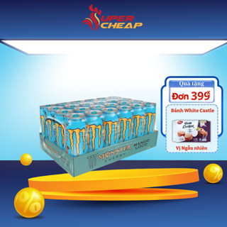   Hoả tốc HCM  Lốc 24 Lon Nước Tăng Lực Giải Khát Monster Energy Mango Loco Vị Xoài 355ml Lon_SP 