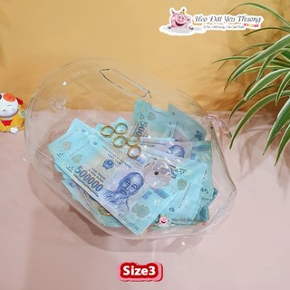 Lợn thủy tinh tiết kiệm size 2 và size 3