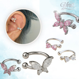 Khuyên tai kẹp bạc S925 hồ điệp, nơ, bướm lấp lánh đính đá Cz cao cấp VERA SILVER, Không cần xỏ lỗ [BH trọn đời]