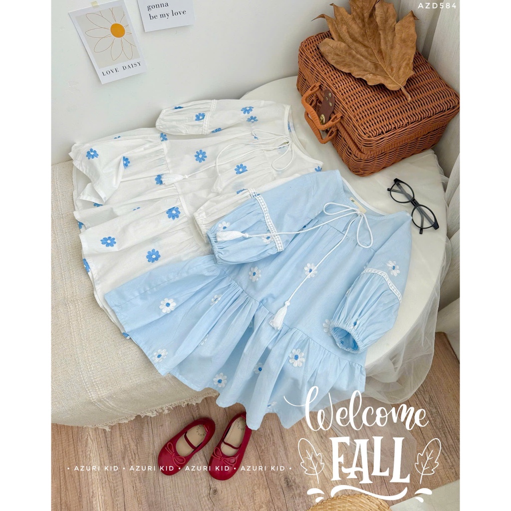 ZUN Kids - Váy babydoll cổ sen