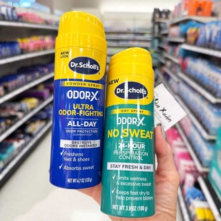 [HÀNG MỸ] Xịt khử mùi hôi chân & chống mồ hôi chân Dr.Scholl's Odor-X, 108g hoặc 133g