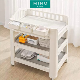  Bàn thay tã babyviva đa năng bàn thay đồ cho bé có bánh xe di chuyển 