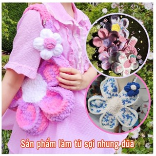  LEN NHUNG ĐŨA MÀU LOANG SỢI 6MM- CUỘN 100G 