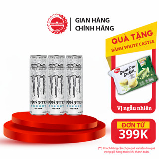 Hộp 6 Lon Nước Giải Khát Tăng Lực Monster Energy Ultra Zero 355ml/Lon Sale 15.10 Coca-Cola_SP