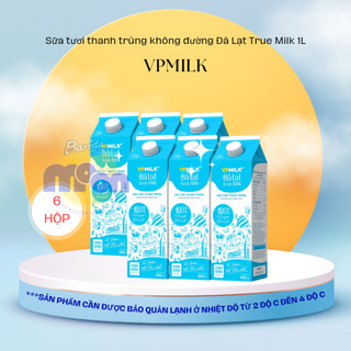  Combo 6 hộp Sữa Tươi Thanh Trùng Vpmilk không đường 1L 