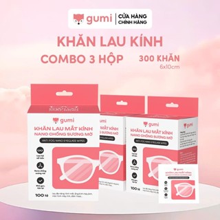  Hộp 100 Khăn Lau Kính Nano Gumi Chống Mờ Hơi Nước Kháng Vân Tay Lau Mắt Kính Đa Năng 