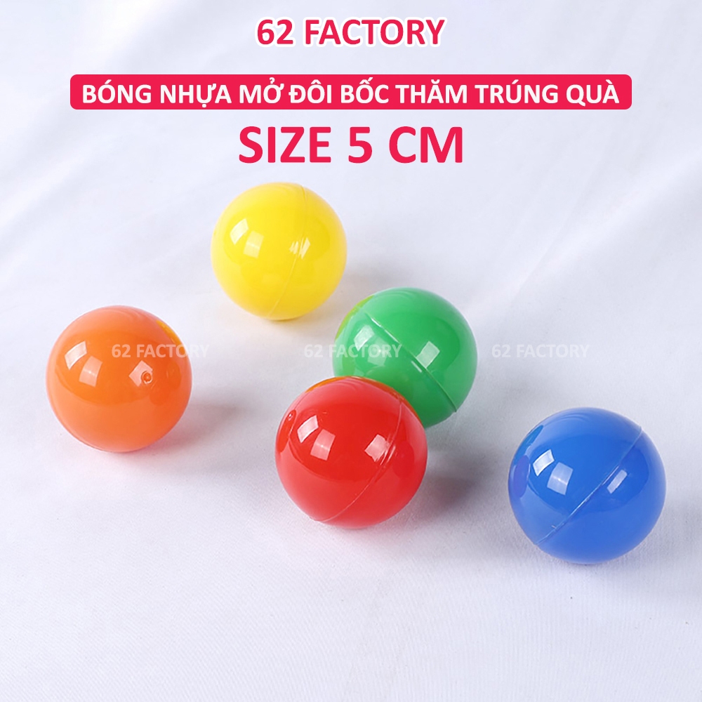 Quả bóng bốc thăm mở đôi 5 cm bằng nhựa nhiều màu chuyên nghiệp cho sự kiện xổ số khai trương trúng 