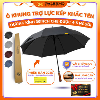 Ô dù cán dài cao cấp PG30 Palermo tán rộng 134cm, che mưa, che nắng, ngăn 99% tia UV, độ bền 5-8 năm