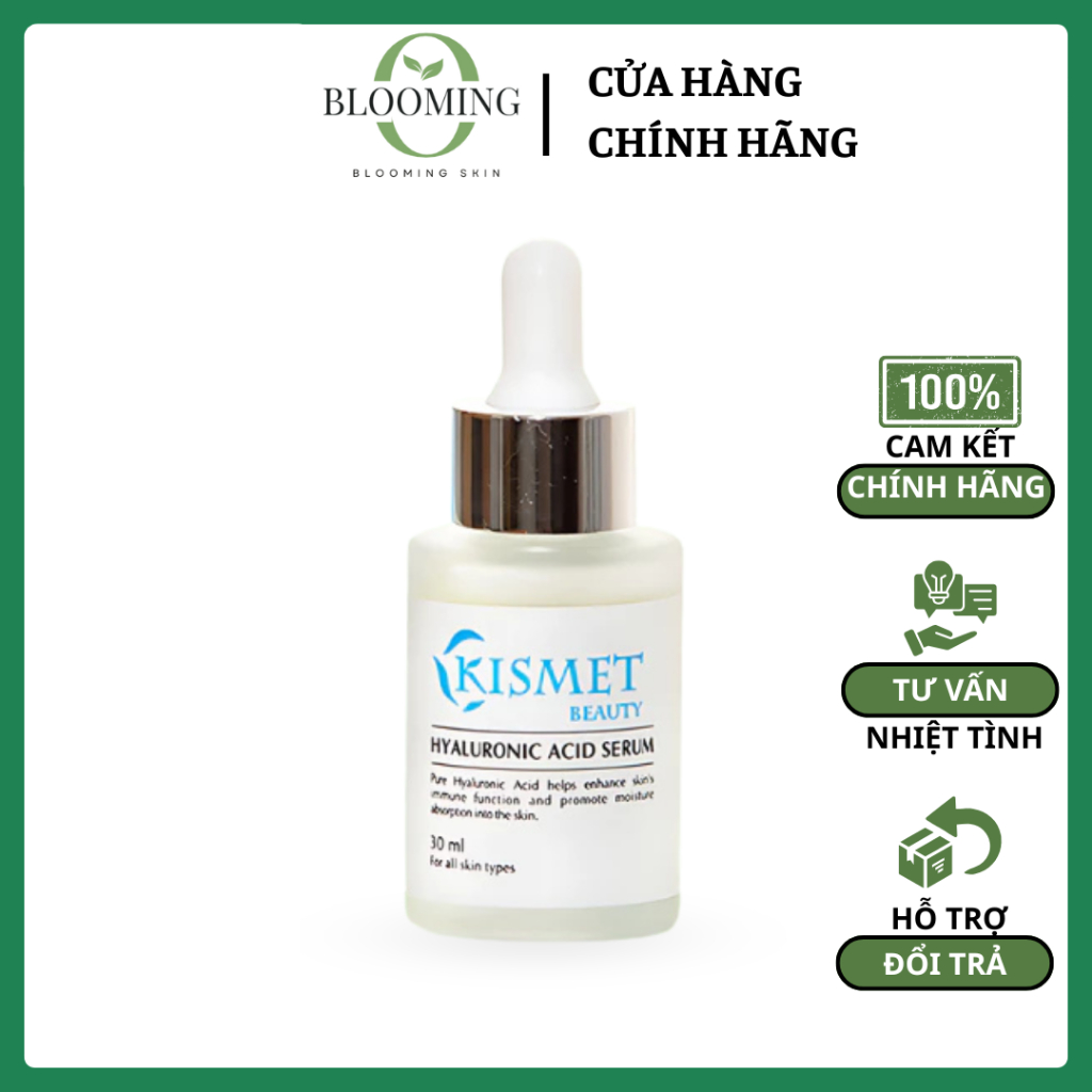 Serum HA Hyaluronic Acid Sodium Kismet serum cấp ẩm cho da sáng bóng dưỡng ẩm sâu không bết dính 30m