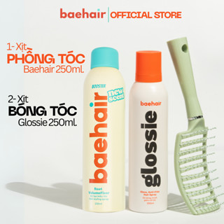  Combo gồm Xịt phồng tóc tạo kiểu BAEHAIR booster 250ml và Xịt bóng tóc mềm mượt GLOSSIE 250ml 