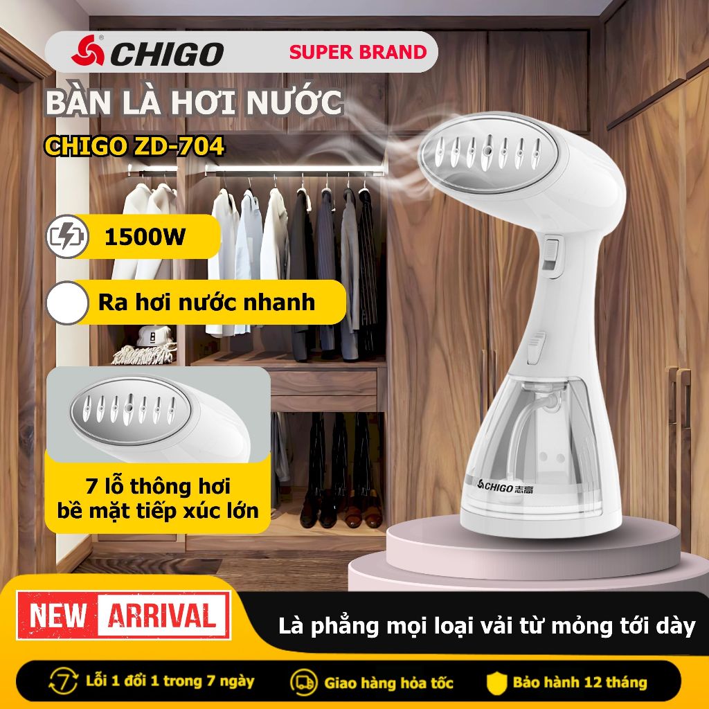 Bàn là hơi nước cầm tay Chigo bàn ủi hơi nước cầm tay nhỏ gọn là phẳng mọi chất liệu dễ dàng mang đi