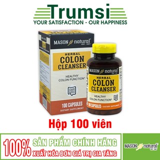 2 Hộp Colon Cleanser Mason Natural 100 viên sạch đại tràng giảm đầy hơi tiêu hóa khỏe ngừa táo bón