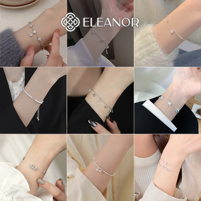 Vòng tay nữ bạc 925 Eleanor Accessories thiết kế đính đá phụ kiện trang sức lắc tay 6499