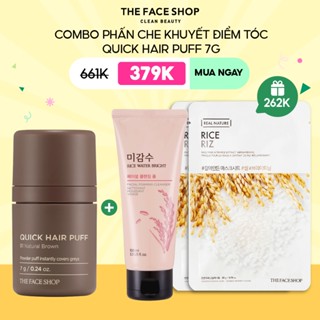 [LIVE] Combo Phấn Che Khuyết Điểm Tóc THE FACE SHOP Quick Hair Puff 7g