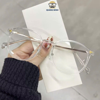 Mắt kính cận 0 độ cổ điển gọng tròn chống bức xạ thời trang cho nữ mã z9535 - Quang Minh