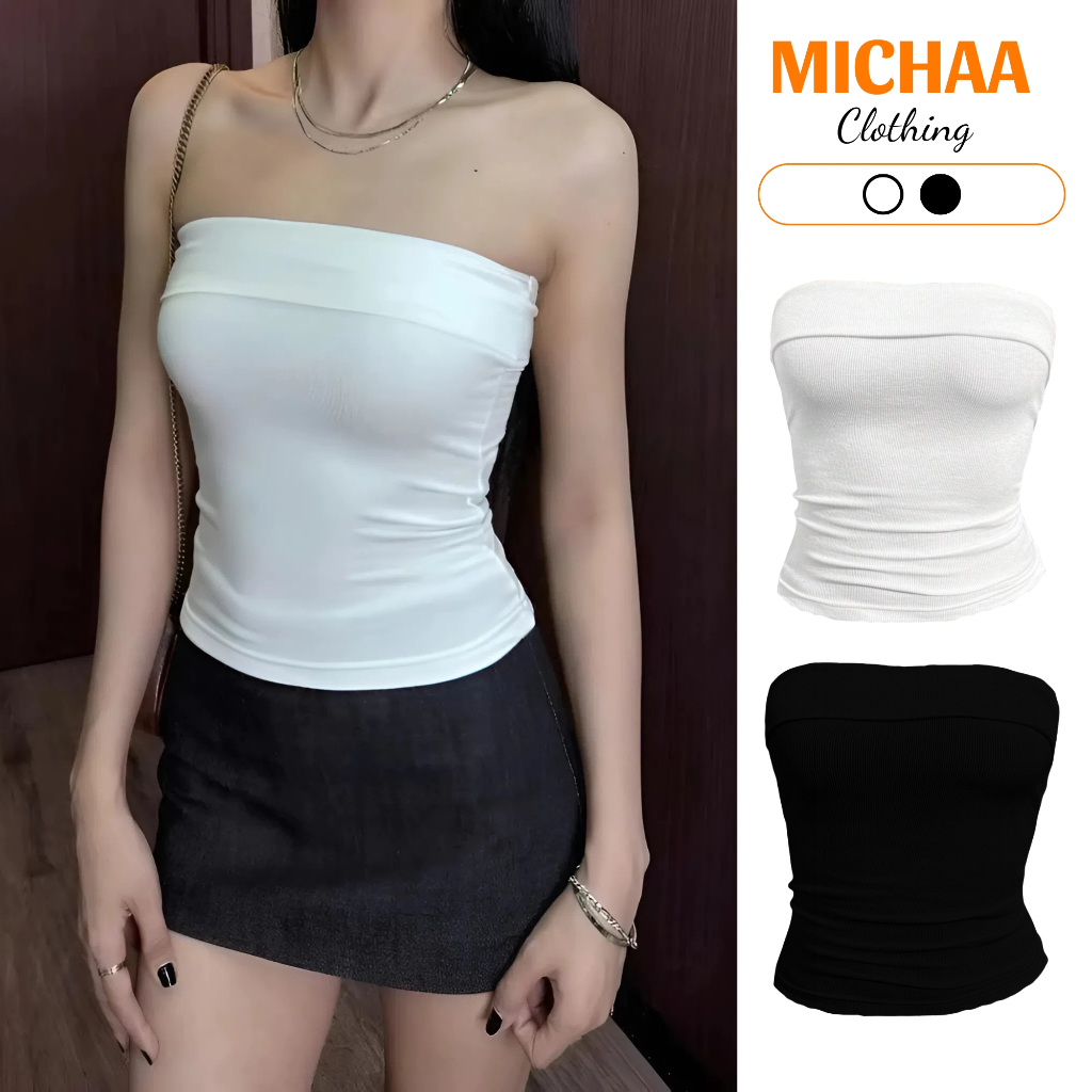  Áo Ống Nữ Trơn Có Mút Ngực,Áo Quây Cúp Ngực Dáng Dài Ôm Boby Sexy Chất Tăm Lạnh Co Dãn Mềm Mịn MICHAA ADD120 