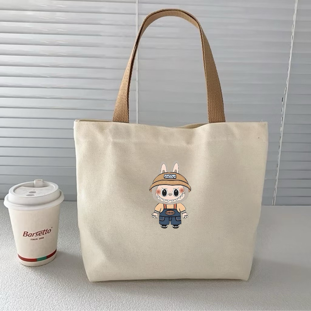 Túi tote hình Gấu chất vải canvas chống thấm nước chắc chắn phong cách đơn giản. đựng đồ tiện lợi | BigBuy360 - bigbuy360.vn
