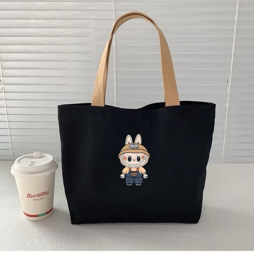 Túi tote hình Gấu chất vải canvas chống thấm nước chắc chắn phong cách đơn giản. đựng đồ tiện lợi | BigBuy360 - bigbuy360.vn