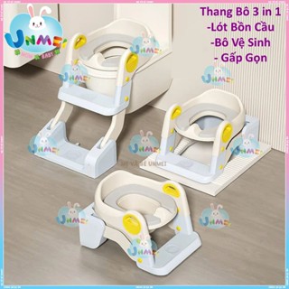   HCM giao 2h  Bệ lót thu nhỏ bồn cầu có cầu thang tay vịn cho bé đi vệ sinh dễ dàng 
