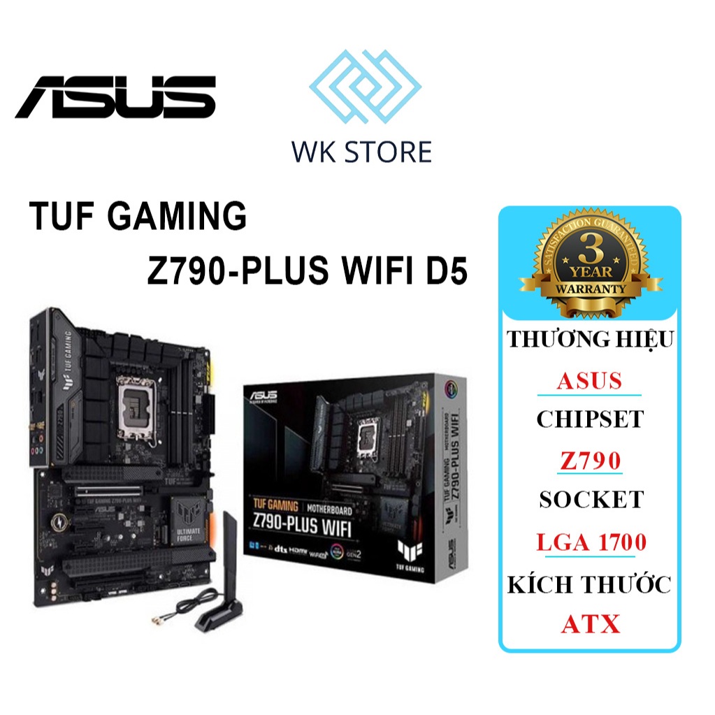 Mainboard Asus TUF Gaming Z790 PLUS Wifi DDR5 (Mới, BH 36T)