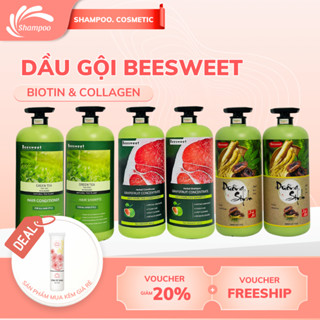 Dầu gội xả BEESWEET BƯỞI HỒNG 2000ml phục hồi hư tổn ,chống dụng kích thích mọc tóc chính hãng