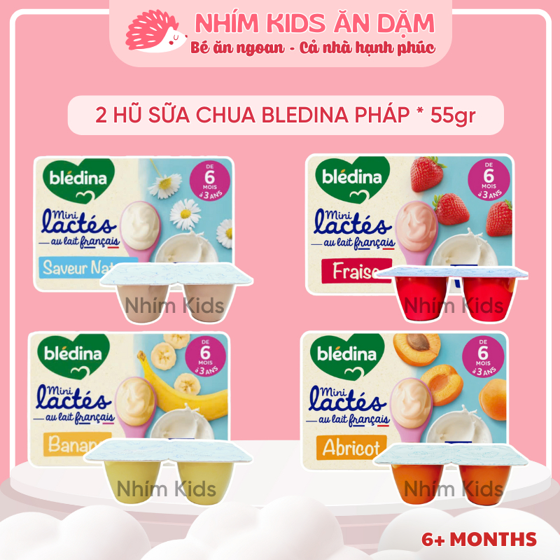 [Date 2026] Sữa Chua BLEDINA, Váng Sữa Cho Bé Ăn Dặm Từ 6M+, Bổ Sung Dưỡng Chất, Canxi, Lợi Khuẩn - LẺ