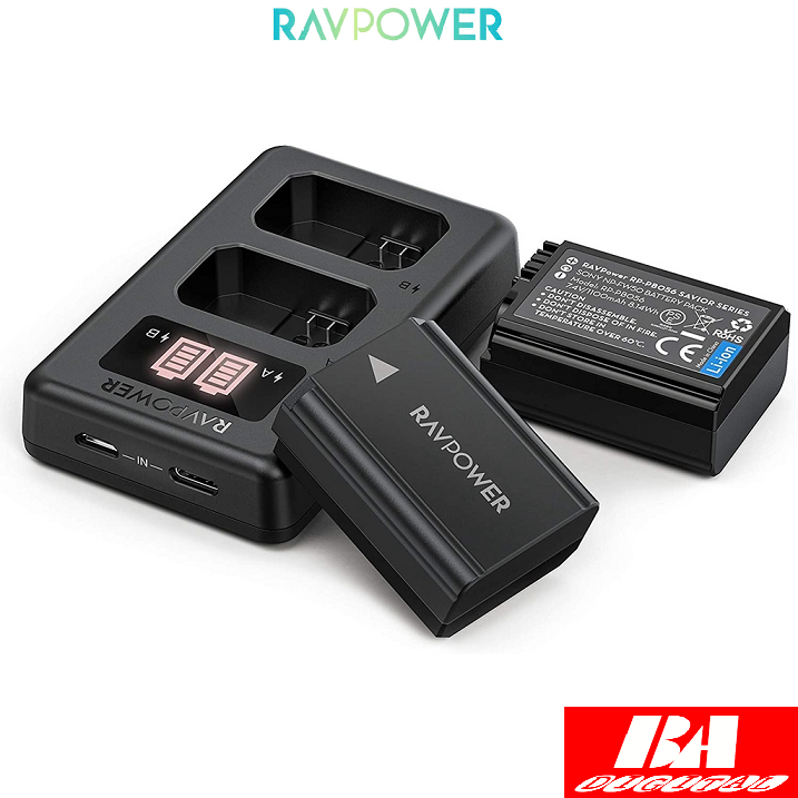 BỘ 2 PIN+SẠC SONY  Alpha A6000, A6300, A6400, A6500, A7, A7 II, SONYNEX 3/5/7, SLT-A, DSC-RX10... NP