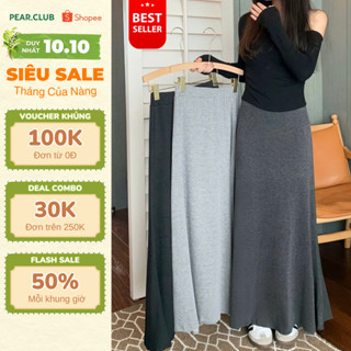[BST THU ĐÔNG 2025] Chân váy nữ dáng dài chữ A Luna , chân váy dáng dài suông chất thun tăm len lông thỏ mặc đi chơi