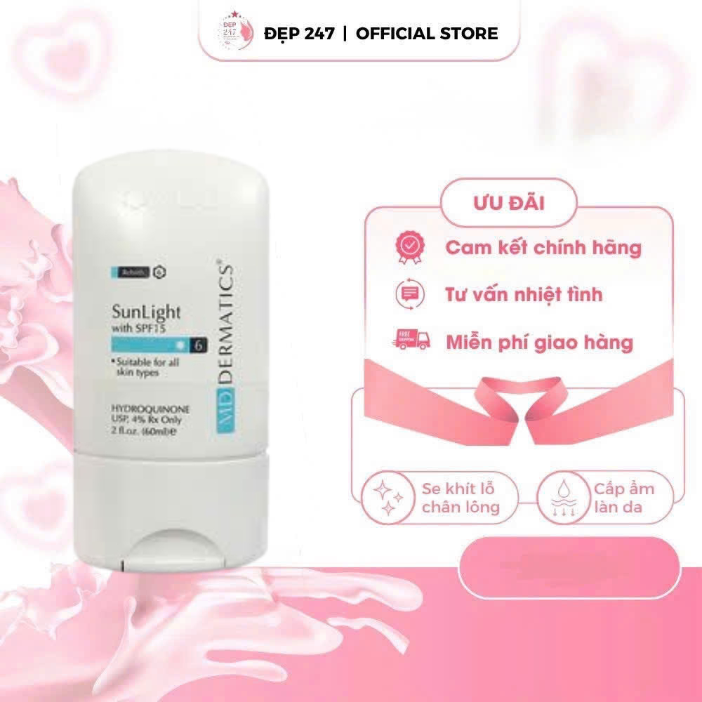 Kem Giảm Nám Chống Nắng MD Dermatics SunLight Essence with SPF15