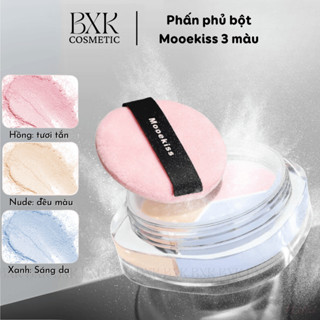Phấn phủ Mooekiss phấn phủ bột ba màu Chống nước Chống mồ hôi, kiểm soát dầu Giữ lâu Bột mịn 7.5g