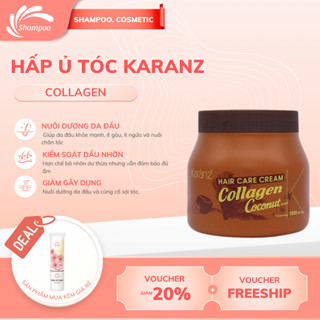  Kem ủ tóc KARANZ COLLAGEN 1000ML Collagen dưỡng tóc giúp tái tạo làn tóc óng ả phục hồi tóc hư tổn 