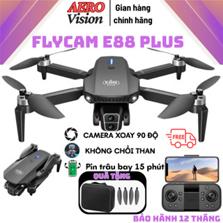 Flycam E88 Plus, camera 4K, bay ổn định, phù hợp quay du lịch và tập chơi, Drone mini