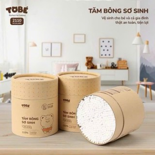  Tăm Bông Trẻ Em Chính Hãng TOBÉ Kháng Khuẩn  Hộp 400 Que Lõi Giấy  Cho Bé Sơ Sinh Ngoáy Tai Mũi 