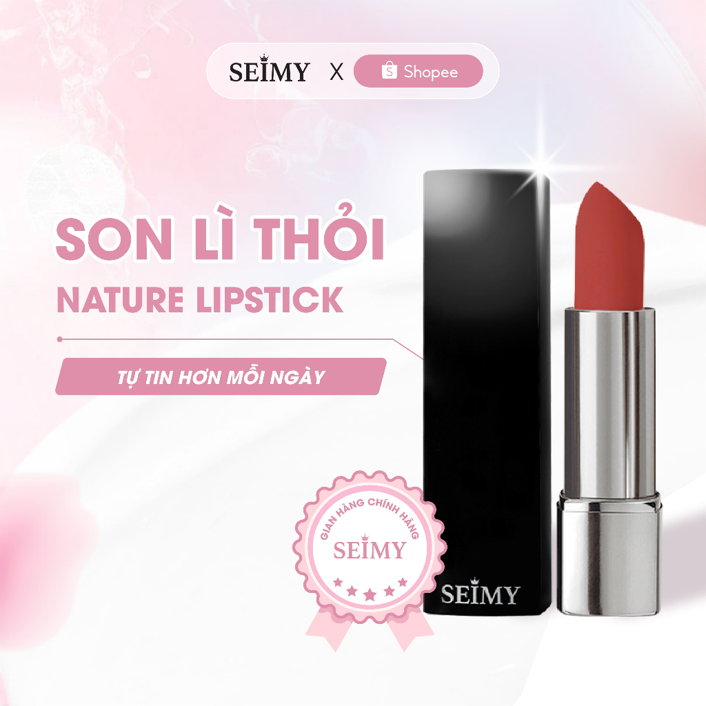  Son lì thiên nhiên không chì Seimy - Nature Lipstick dưỡng môi dạng thỏi siêu đáng yêu sử dụng được cho bà bầu 