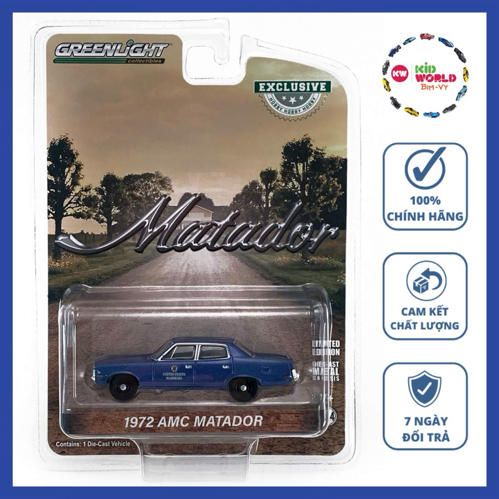 Xe mô hình GreenLight Matador Series 1972 AMC Matador 30218.