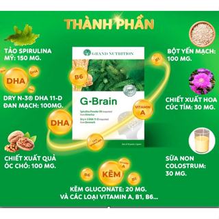 Cốm Trí Não G-Brain – Hỗ Trợ Trẻ Em Tăng Tập Trung, Ghi Nhớ, Phát Triển Não Bộ Cho Trẻ (gbrian gold)