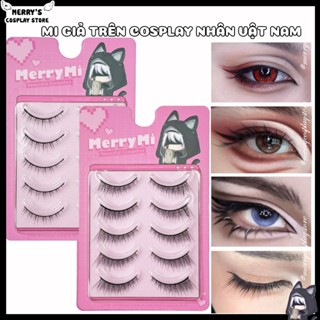 Mi Giả Trên Tự Nhiên Cosplay Mi Mỏng Cụp Cho Nam Trang Điểm Makeup Hộp 5 Cặp