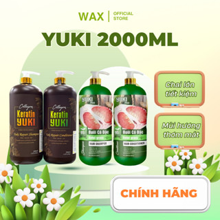 Cặp Dầu Gội Xả Collagen Keratin YUKI 2000ML | Giảm Rụng Tóc, Kích Mọc Tóc, Phục Hồi Tóc Hư Tổn