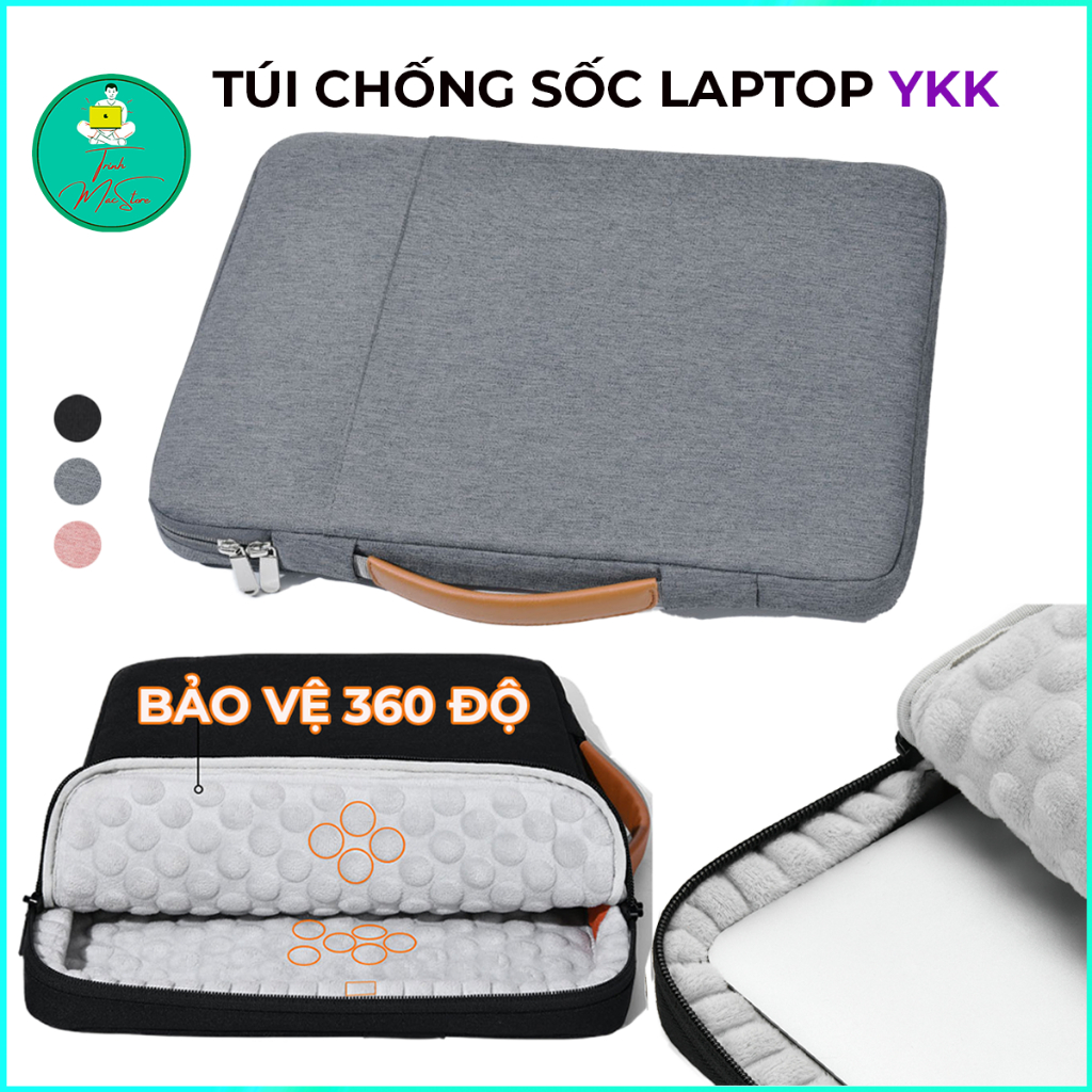 Túi chống sốc laptop macbook cao cấp, Túi đựng laptop 15.6 inch 15 inch 14 inch 13.3 inch YKK