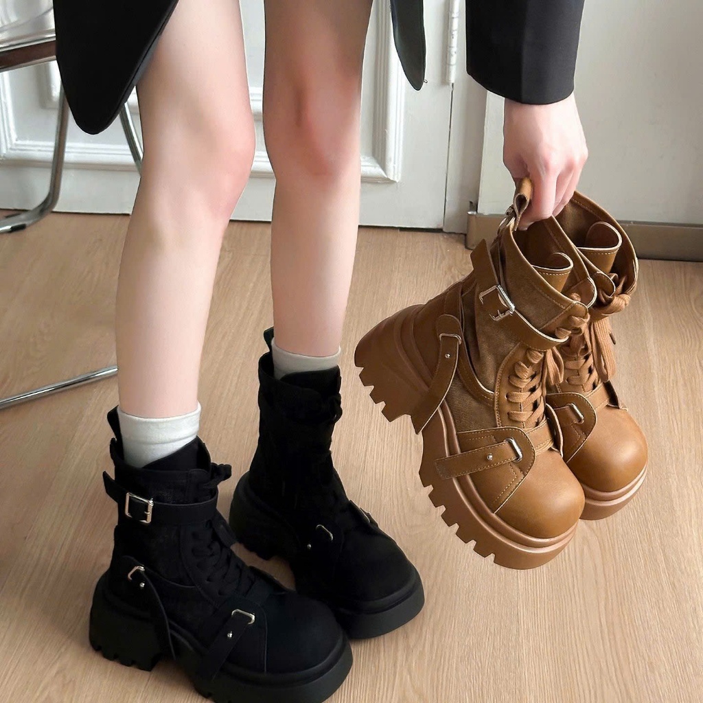 [HÀNG SẴN LOẠI 1] Giày Boot nữ 6cm phong cách cá tính hàng QC HOTREN 2025 MÃ X9