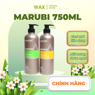 Cặp dầu gội xả MARUBI KERATIN 750ml dưỡng sâu trị gàu giúp tóc chắc khỏe bóng mượt