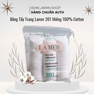  Bông Tẩy Trang Lamer 201 Miếng 100% Cotton Mềm Mịn - Ishin Japan Shop 
