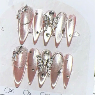  Nailbox thiết kế  10 móng úp phom nhọn siêu xinh mới nhất   tặng kèm keo,dũa,cồn  NAILBOX_ 