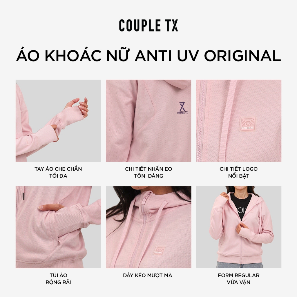 Áo Khoác Vải Chống UV Nữ Couple TX Anti UV Original Form Regular WOK 2064 | BigBuy360 - bigbuy360.vn