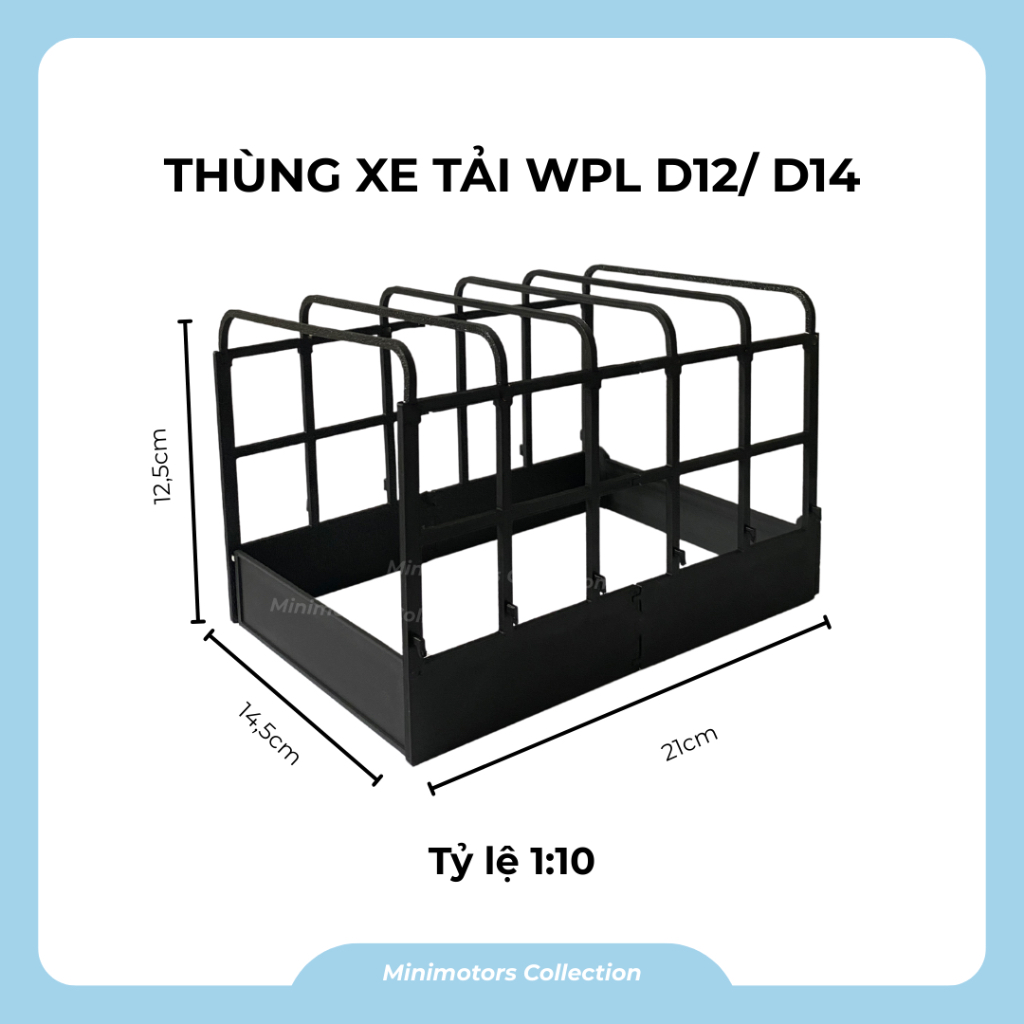 Thùng xe tải WPL D12/D14 - Phụ kiện xe điều khiển (Không kèm xe)