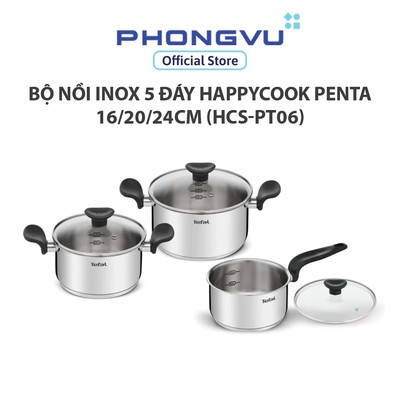 Bộ nồi inox Tefal Primary 16/18/20cm (E308S674) - Bảo hành12 tháng
