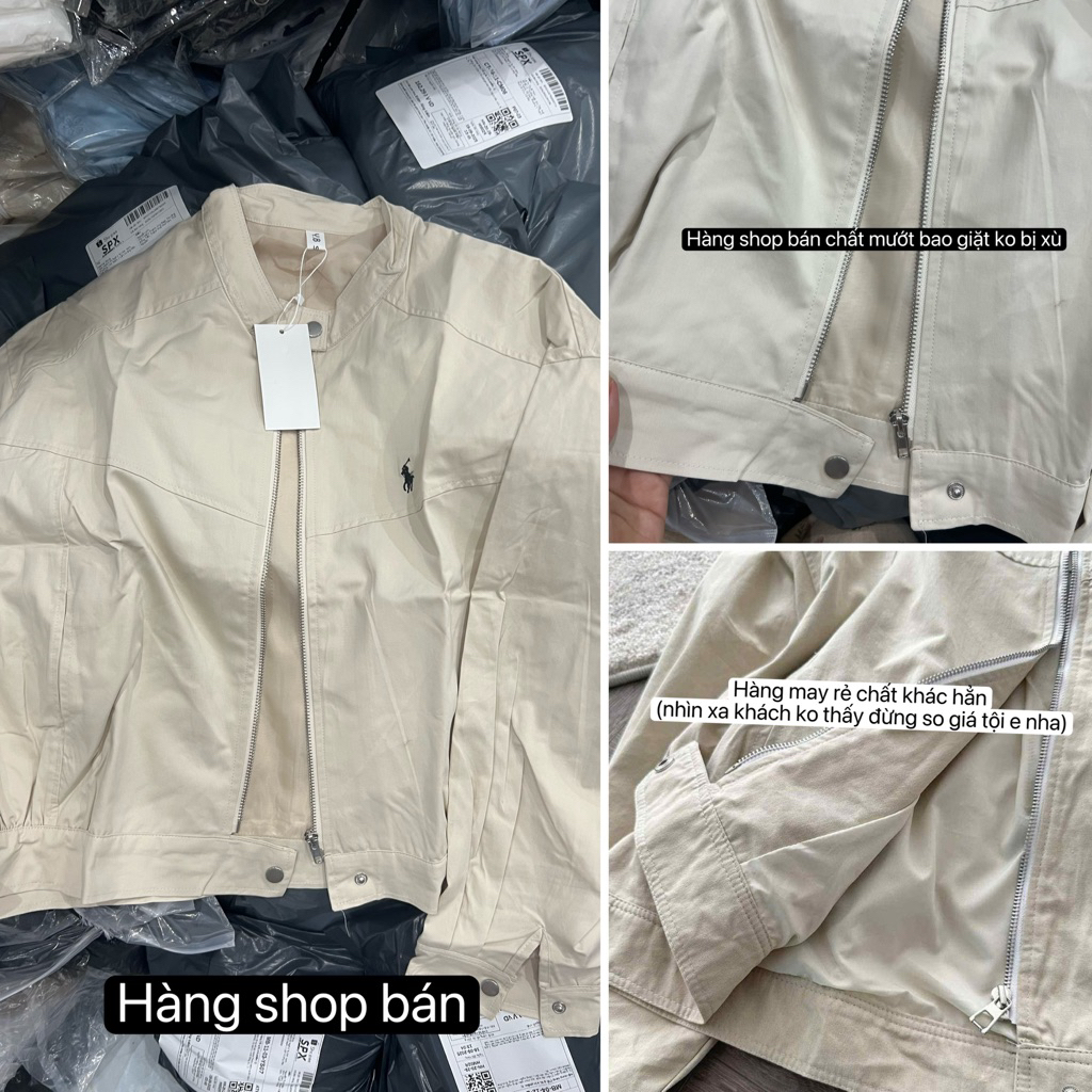 [HÀNG QC về sẵn] Áo khoác khaki 2 lớp thêu LOGO NGUA cổ trụ sang chảnh #622 | BigBuy360 - bigbuy360.vn