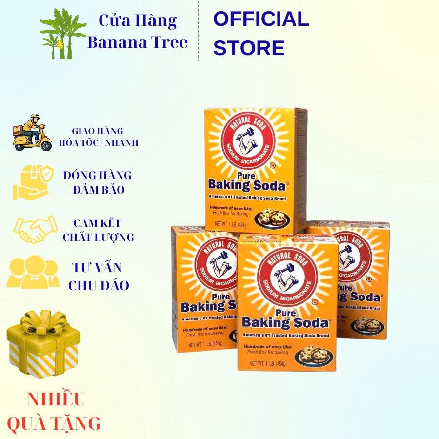 Bột baking soda làm sạch, trắng răng 454g