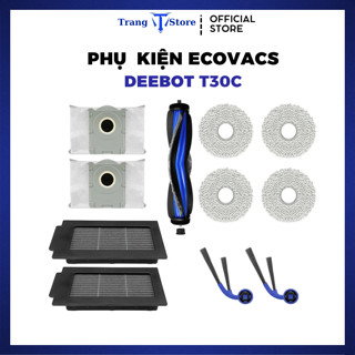 Phụ kiện robot hút bụi Ecovas Debot T30C, Khăn lau, Chổi Chính, Chổi cạnh, Túi rác, Lọc bụi