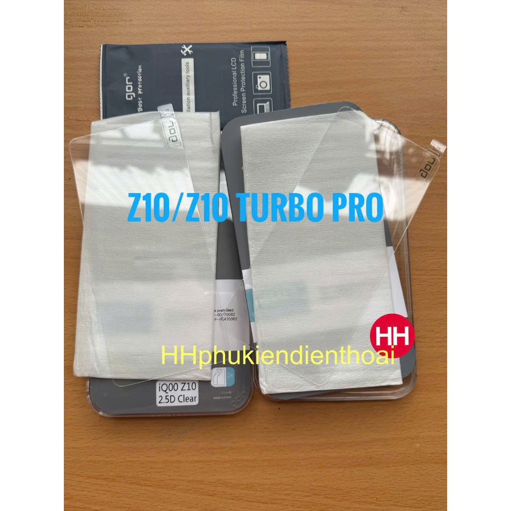 Bộ 2 Kính cường lực Vivo iQOO Z10 Turbo Pro+, Z10 Turbo, Z10 Turbo Pro GOR phủ nano siêu mượt ,trong